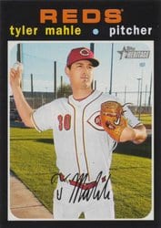 2020 Topps Heritage Base Set Tyler Mahle #643 card