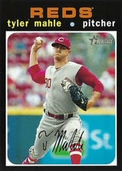 2020 Topps Heritage Base Set Tyler Mahle #643 card