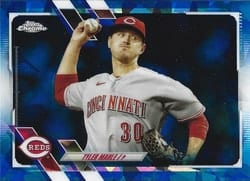 2021 Topps Chrome Update Sapphire Edition Base Set Tyler Mahle #US307 card