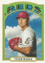 2021 Topps Heritage Base Set Tyler Mahle #152 card