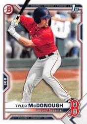 2021 Bowman Draft Base Set Tyler McDonough #BD-3 card