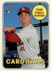 2018 Topps Heritage Base Set Tyler O'Neill #612 card