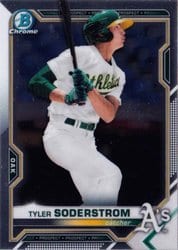 2021 Bowman Chrome Prospects Tyler Soderstrom #BCP-51 card