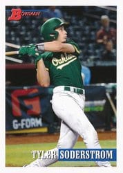 2021 Bowman Heritage Base Set Tyler Soderstrom #201 card