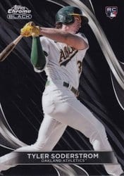 2024 Topps Chrome Black Base Set Tyler Soderstrom #80 card