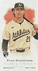 2024 Topps Allen & Ginter Rookie Design Variations Mini Tyler Soderstrom (Oakland Athletics) #RD-8 card