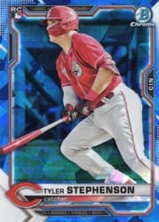 2021 Bowman Chrome Sapphire Edition Base Set Tyler Stephenson #87 card