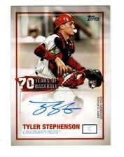 2021 Topps 70 Years of Baseball Autographs Tyler Stephenson #70YA-TS card