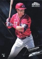 2021 Topps Chrome Black Base Set Tyler Stephenson #77 card