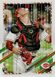 2021 Topps Holiday Base Set Tyler Stephenson #HW141 card