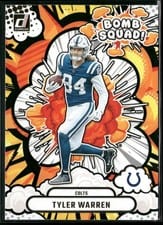 Tyler Warren 2025 Panini Donruss Bomb Squad Autograph #BS-TWN