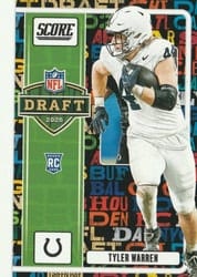 2025 Score NFL Draft Tyler Warren #12 card