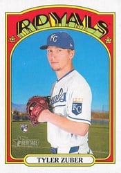 2021 Topps Heritage Base Set Tyler Zuber #659 card