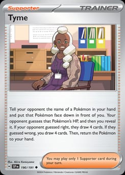 Surging Sparks Tyme #190 card