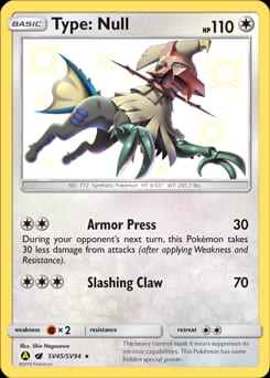 Hidden Fates Shiny Vault Type: Null #SV45 card