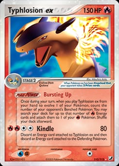 2005 Unseen Forces Typhlosion ex #110 card
