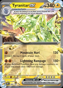 Obsidian Flames Tyranitar ex #66 card
