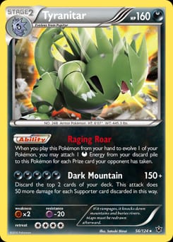 2016 Fates Collide Tyranitar #56 card