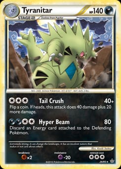 2010 HS—Unleashed Tyranitar #26 card