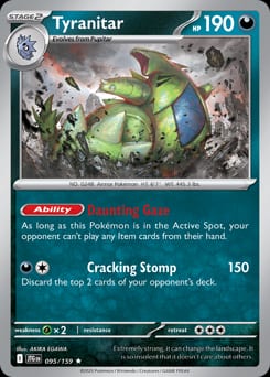 2025 Journey Together Tyranitar #95 card