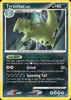 2008 Stormfront Tyranitar #30 card