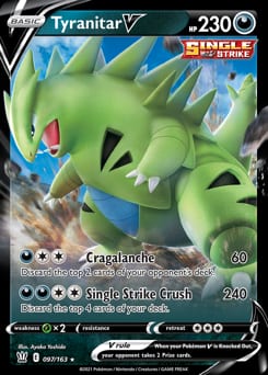 Battle Styles Tyranitar V #97 card