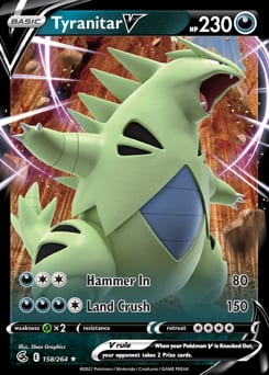 Fusion Strike Tyranitar V #158 card