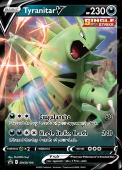 SWSH Black Star Promos Tyranitar V #SWSH109 card