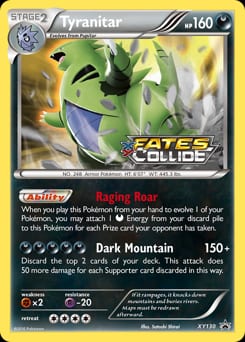 2013 XY Black Star Promos Tyranitar #XY130 card