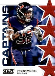 2019 Score Captains Tyrann Mathieu #C-28 card