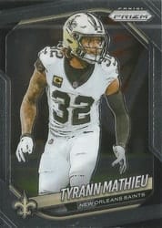 2025 Panini Prizm Base Set Tyrann Mathieu #196 card