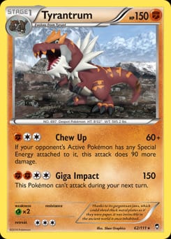 2014 Furious Fists Tyrantrum #62 card