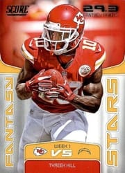 2019 Score Fantasy Stars Tyreek Hill #FS-13 card
