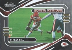 2021 Panini Absolute Red Zone Tyreek Hill #5 card