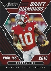 2022 Panini Absolute Draft Diamonds Tyreek Hill #DD-16 card
