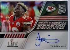 2022 Panini Spectra Champion Signatures Tyreek Hill #CS-TH card