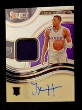 2020-21 Panini Select Rookie Jersey Autographs Tyrese Haliburton #RJA-HAL card