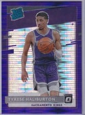 2020 Panini Donruss Optic Tyrese Haliburton Purple Pulsar #162 card