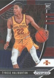 2020 Panini Prizm Draft Picks Base Set Tyrese Haliburton #50 card