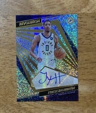 2021-22 Panini Revolution Autographs Tyrese Haliburton #AG-THB card