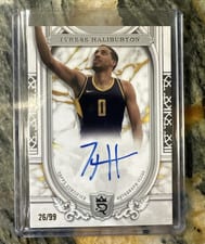 2023-24 Topps Royalty Pillars of Greatness Signatures Tyrese Haliburton #PGS-TH card