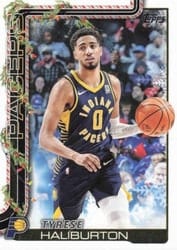 2025-26 Topps Holiday Base Set Tyrese Haliburton #H38 card