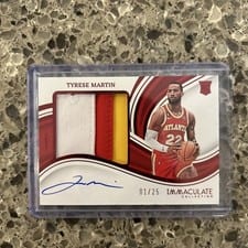 2022-23 Panini Immaculate Collection Premium Patch Autographs Tyrese Martin #PPA-TYM card