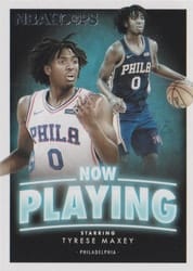 2020-21 Hoops Now Playing Tyrese Maxey #SS-22 card