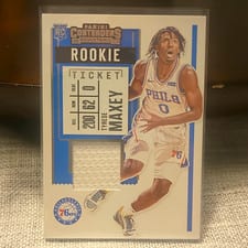 2020-21 Panini Contenders Rookie Ticket Tyrese Maxey #RS-TMX card
