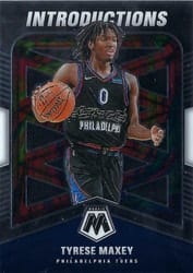 2020-21 Panini Mosaic Introductions Tyrese Maxey #4 card