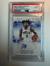 2020-21 Panini Origins Rookie Autographs Tyrese Maxey #RA-MAX card