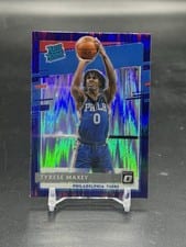 2020 Panini Donruss Optic Tyrese Maxey Purple Shock #171 card