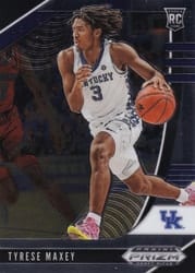 2020 Panini Prizm Draft Picks Base Set Tyrese Maxey #14 card