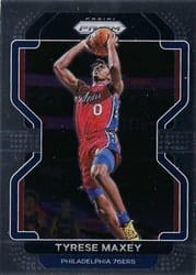 2021-22 Panini Prizm Base Set Tyrese Maxey #28 card